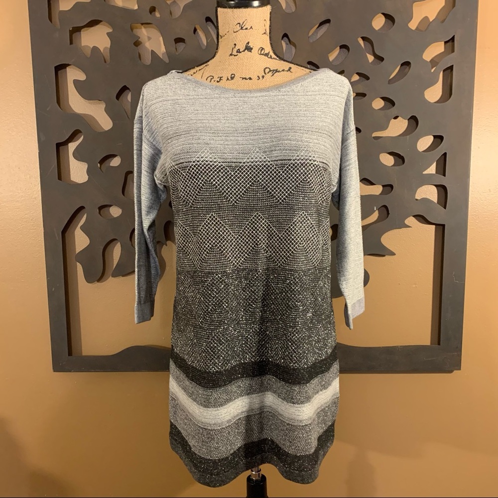 WHBM Herringbone Metallic Sweater